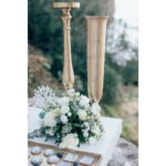 FLORES ΒΑΖΟ 13x13x65 ΑΛΟΥΜΙΝΙΟ ΧΡΥΣΟ