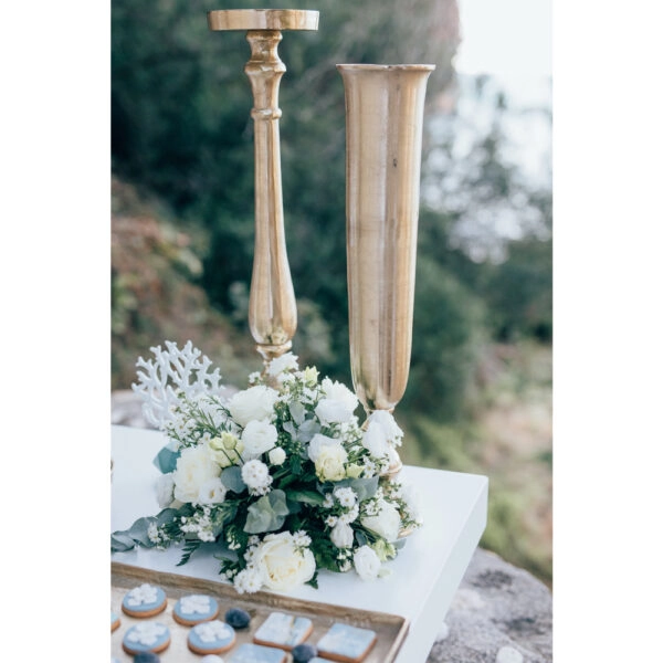 FLORES ΒΑΖΟ 13x13x65 ΑΛΟΥΜΙΝΙΟ ΧΡΥΣΟ