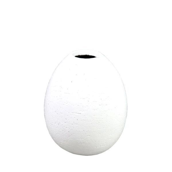 OVALADO.2 ΔΙΑΚΟΣΜΗΤΙΚΟ ΒΑΖΟ 17x17x20 POLYRESIN ΛΕΥΚΟ