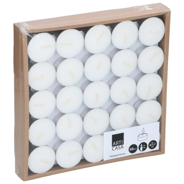 Κεριά Ρεσώ Αρωματικά 4 Ώρες Καύσης Λευκό 50Τμχ