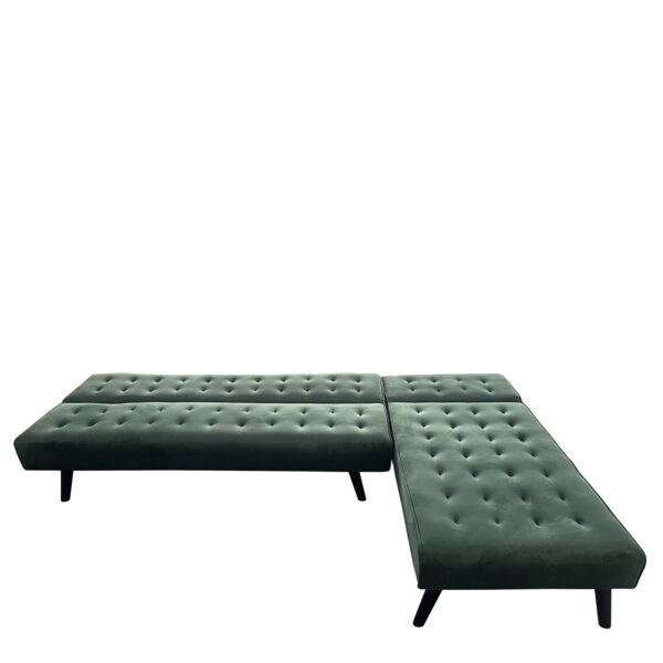 Καναπές Κρεβάτι Γωνιακός MAGUS Πράσινο Ύφασμα 254x77/163x74cm