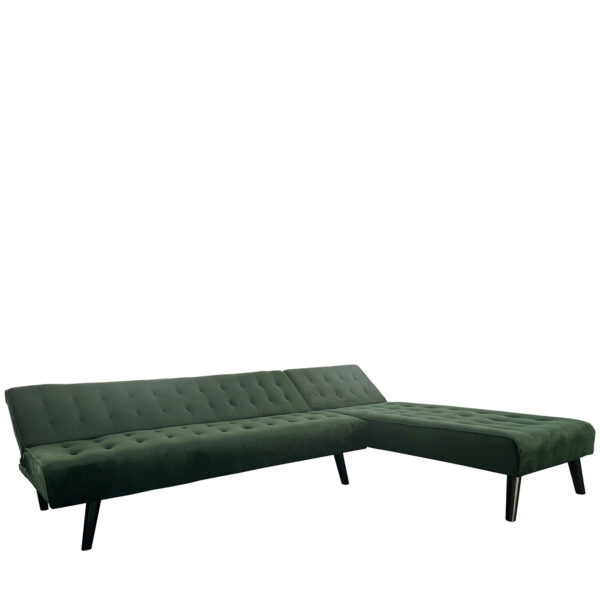 Καναπές Κρεβάτι Γωνιακός MAGUS Πράσινο Ύφασμα 254x77/163x74cm