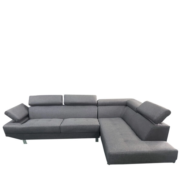 Καναπές Γωνιακός  MASAL Γκρι Ύφασμα 280x185x85cm