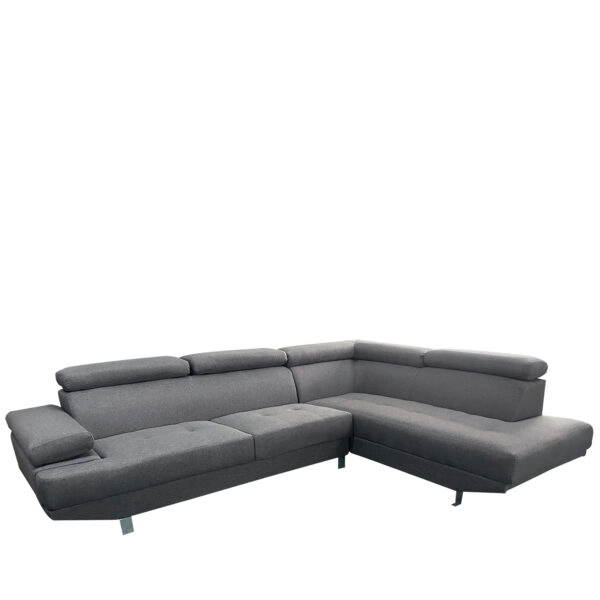 Καναπές Γωνιακός  MASAL Γκρι Ύφασμα 280x185x85cm