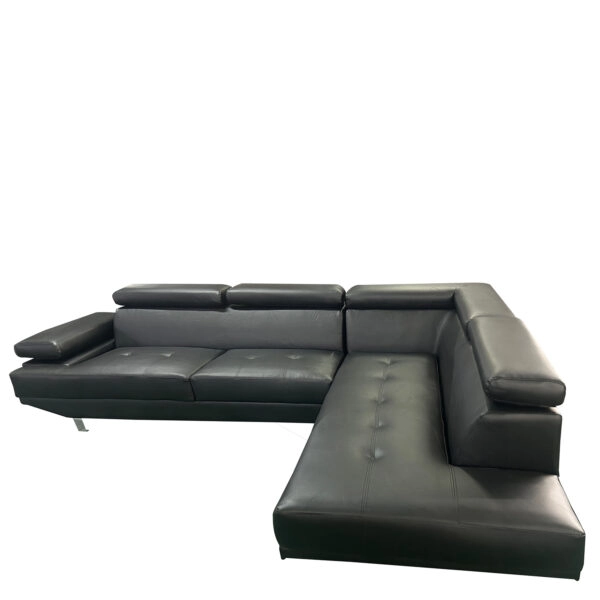 Καναπές Γωνιακός  MASAL Μαύρο PU 280x185x85cm