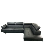 Καναπές Γωνιακός  MASAL Μαύρο PU 280x185x85cm