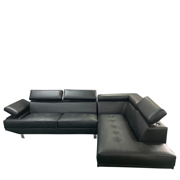 Καναπές Γωνιακός  MASAL Μαύρο PU 280x185x85cm