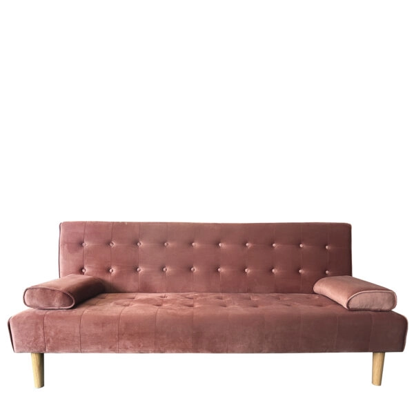 Καναπές Κρεβάτι Τριθέσιος  ELFREDA Σάπιο Μήλο Ύφασμα 188x83x83cm