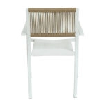 Πολυθρόνα Κήπου  HORUS Λευκό/Καφέ Αλουμίνιο/Rattan 56x58x83cm