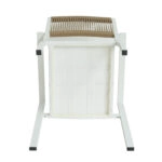 Πολυθρόνα Κήπου  HORUS Λευκό/Καφέ Αλουμίνιο/Rattan 56x58x83cm