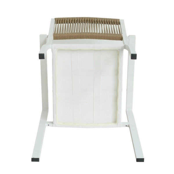 Πολυθρόνα Κήπου  HORUS Λευκό/Καφέ Αλουμίνιο/Rattan 56x58x83cm