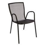 Πολυθρόνα Κήπου  ANUKE Μαύρο Μέταλλο 54x62x89cm