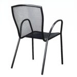 Πολυθρόνα Κήπου  ANUKE Μαύρο Μέταλλο 54x62x89cm