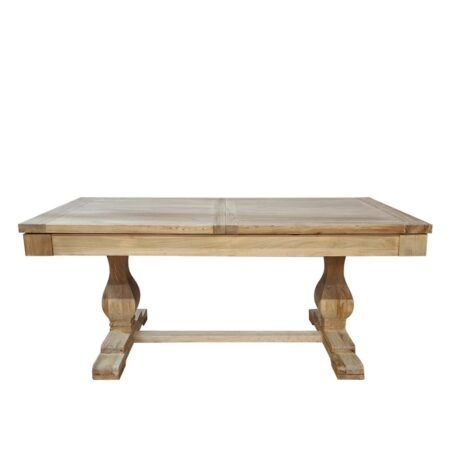 Artekko Deus Μασίφ Ξύλινη Επεκτεινόμενη Τραπεζαρία σε Ανοιχτή Φυσική Απόχρωση (180/240x90x76)cm