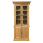 Artekko Βιτρίνα με ντουλάπι από ξύλο μασίφ (100x45x220)cm