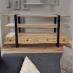 Artekko Deus Μασίφ Ξύλινη Ραφιέρα σε Ανοιχτή Φυσική Απόχρωση (180x45x90)cm