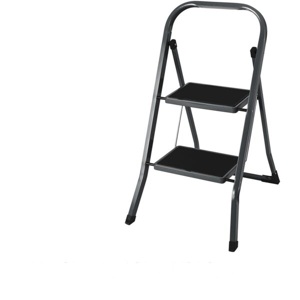 Σκαμπό  EasyClimb Ατσάλι Μαύρο/Ασημί 46.5x54x81cm 2Τμχ