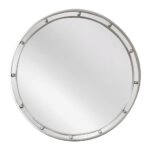 Artekko Dia Ασημί Μεταλλικός Στρογγυλός Καθρέπτης Τοίχου (80x3.5x80)cm