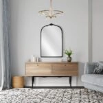 Artekko Dia Μαύρος Μεταλλικός Καθρέπτης Τοίχου (50.5x4x80.5)cm