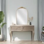 Artekko Dia Χρυσό Μεταλλικός Καθρέπτης Τοίχου (50.5x4x80.5)cm