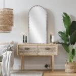 Artekko Dia Ασημί Μεταλλικός Καθρέπτης Τοίχου (75x3.5x160)cm