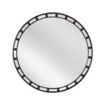 Artekko Dia Μαύρος Μεταλλικός Στρογγυλός Καθρέπτης Τοίχου (80x3x80)cm