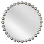 Artekko Dia Ασημί Μεταλλικός Στρογγυλός Καθρέπτης Τοίχου (68x4.5x68)cm