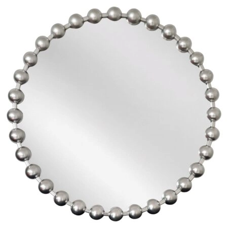 Artekko Dia Ασημί Μεταλλικός Στρογγυλός Καθρέπτης Τοίχου (68x4.5x68)cm
