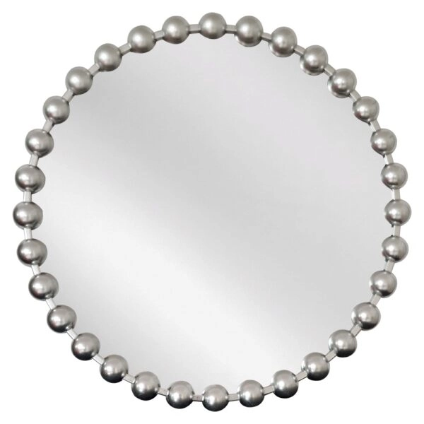 Artekko Dia Ασημί Μεταλλικός Στρογγυλός Καθρέπτης Τοίχου (68x4.5x68)cm