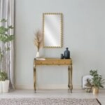 Artekko Dia Χρυσός Μεταλλικός Καθρέπτης Τοίχου (60x4.5x110)cm