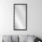 Artekko Dia Μαύρος Μεταλλικός Καθρέπτης Τοίχου (75x4.5x160)cm
