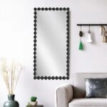 Artekko Dia Μαύρος Μεταλλικός Καθρέπτης Τοίχου (75x4.5x160)cm