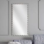 Artekko Dia Ασημί Μεταλλικός Καθρέπτης Τοίχου (75x4.5x160)cm