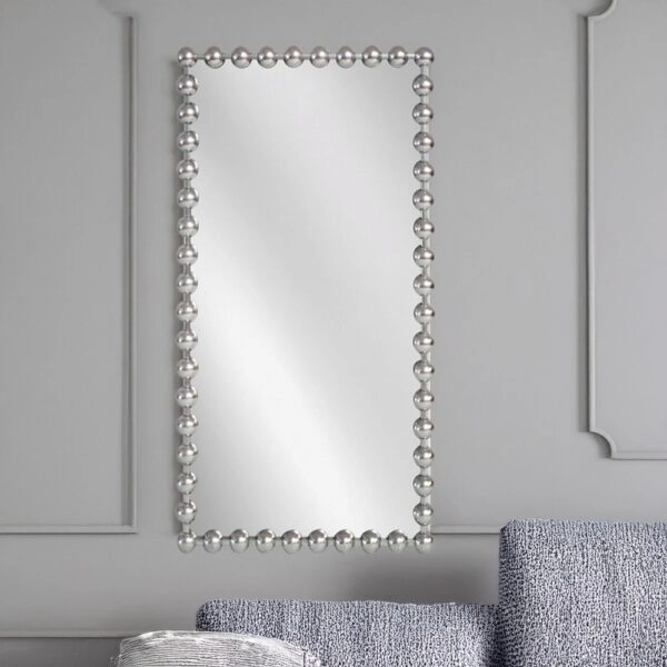 Artekko Dia Ασημί Μεταλλικός Καθρέπτης Τοίχου (75x4.5x160)cm