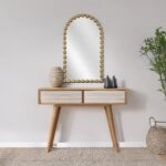 Artekko Dia Χρυσός Μεταλλικός Καθρέπτης Τοίχου (61x4.5x100)cm