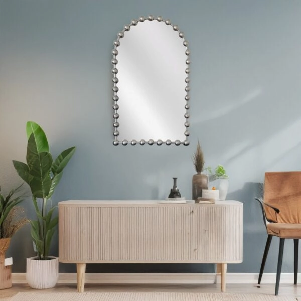 Artekko Dia Ασημί Μεταλλικός Καθρέπτης Τοίχου (61x4.5x100)cm