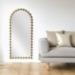 Artekko Dia Χρυσός Μεταλλικός Καθρέπτης Τοίχου (72.5x4.5x181)cm