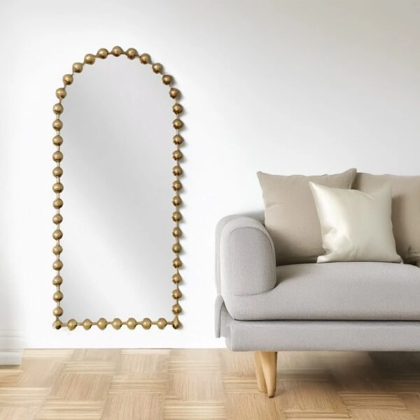 Artekko Dia Χρυσός Μεταλλικός Καθρέπτης Τοίχου (72.5x4.5x181)cm