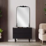 Artekko Dia Μαύρος Μεταλλικός Καθρέπτης Τοίχου (58x3.5x92.5)cm