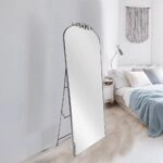 Artekko Dia Ασημί Μεταλλικός Καθρέπτης Δαπέδου και Τοίχου (72.5x4.5x181)cm