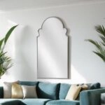 Artekko Dia Ασημί Μεταλλικός Καθρέπτης Τοίχου (70x2.5x130)cm