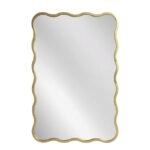 Artekko Dia Χρυσός Μεταλλικός Καθρέπτης Τοίχου (61x2.5x91)cm