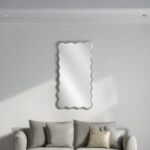 Artekko Dia Ασημί Μεταλλικός Καθρέπτης Τοίχου (70x2.5x130)cm