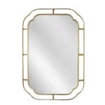 Artekko Dia Χρυσός Μεταλλικός Καθρέπτης Τοίχου (60x2x90)cm