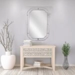 Artekko Dia Ασημί Μεταλλικός Καθρέπτης Τοίχου (60x2x90)cm