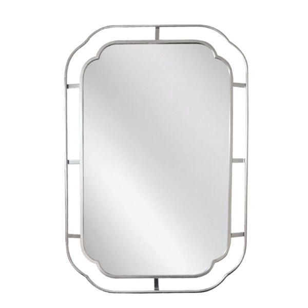 Artekko Dia Ασημί Μεταλλικός Καθρέπτης Τοίχου (60x2x90)cm