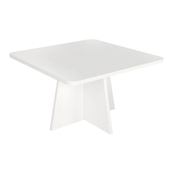 Τραπεζάκι σαλονιού Sugar Megapap χρώμα λευκό 60x60x36,8εκ.