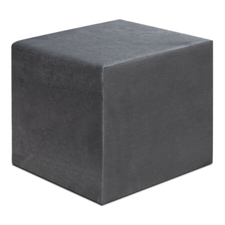 Σκαμπώ April Megapap βελούδινο χρώμα γκρι 40x40x40εκ.