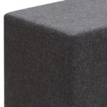 Σκαμπώ Linda Megapap υφασμάτινο χρώμα ανθρακί 40x40x40εκ.