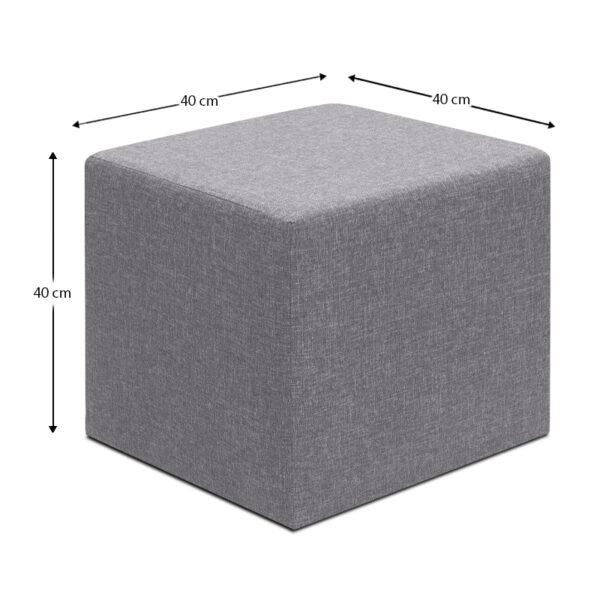 Σκαμπώ Linda Megapap υφασμάτινο χρώμα γκρι 40x40x40εκ.